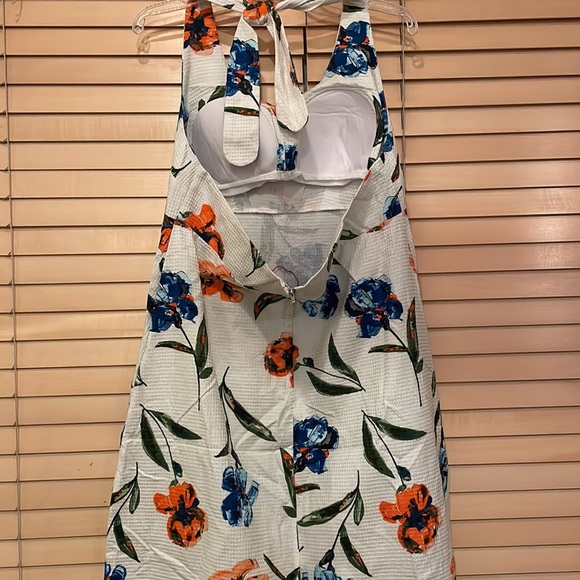 Frances Valentine Floral Iris Malia Halter Dress - Picture 9 of 11